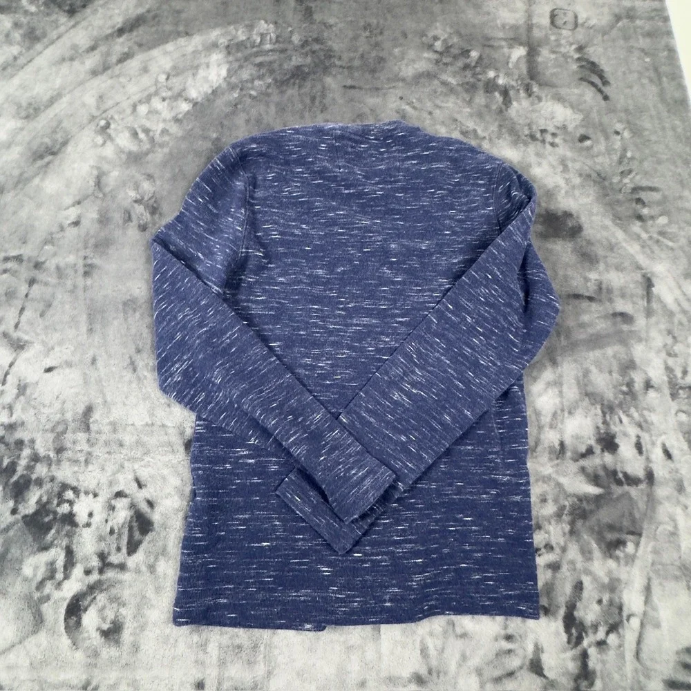 Banana Republic Pullover Mens Medium Blue Space Dye Long Sleeve Crew Neck